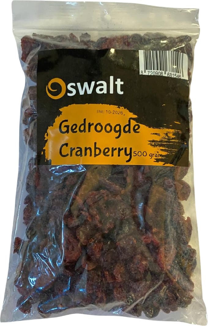 Oswalt gedroogde cranberries - 500 gram - knaagdiersnack