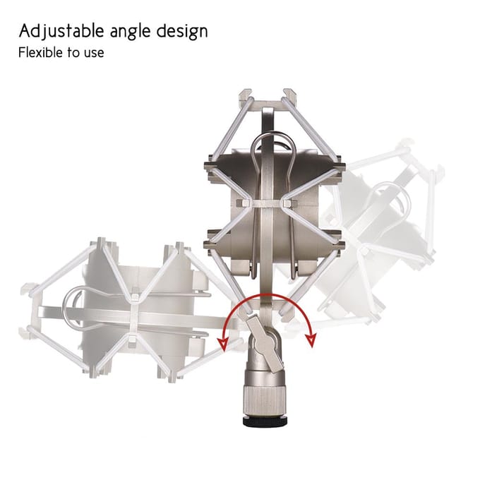 Universele condensatormicrofoon Mic Shock Mount Houder Beugel Kunststof Anti-vibratie voor online goud