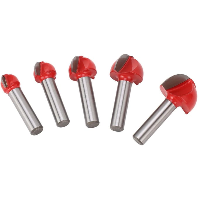 5 Stuks Ronde Neus Bovenfrees 8mm Schacht Carbide Hoge Hardheid Kernkast Bovenfrees voor Houtbewerking