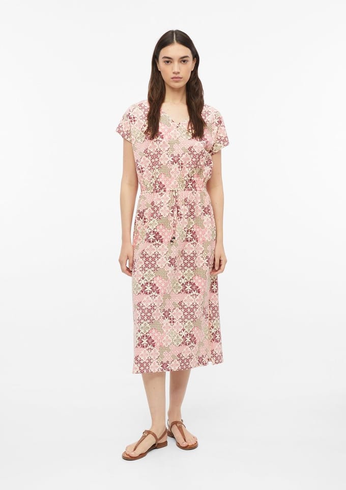 relaxed fit vrijetijdsjurk van katoenmix