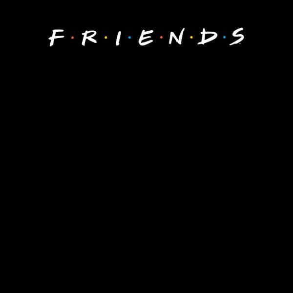 Friends Logo Contrast dames t-shirt - Zwart - S