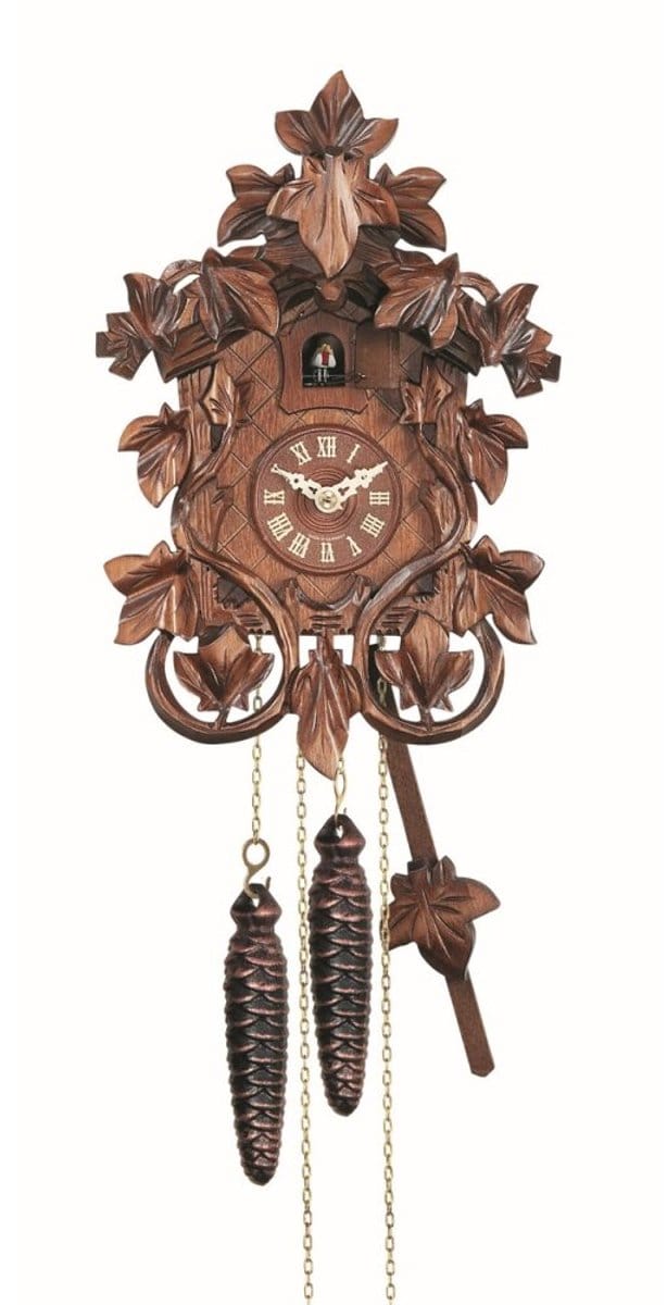 Engstler - 525_Q - Koekoeksklok - Kwarts - Notenhout - 25,5 cm