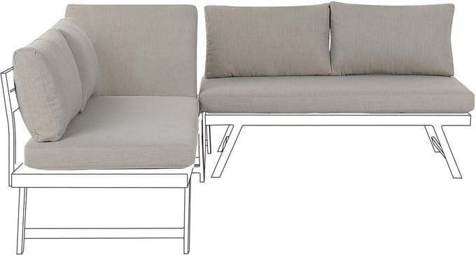 COCCORINO - Tuinkussen set van 7 - Taupe - Polyester