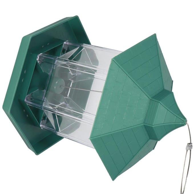 Waterdichte Hangende Plastic Transparante Vogelvoeder Voergereedschap voor Buitentuin Erf white