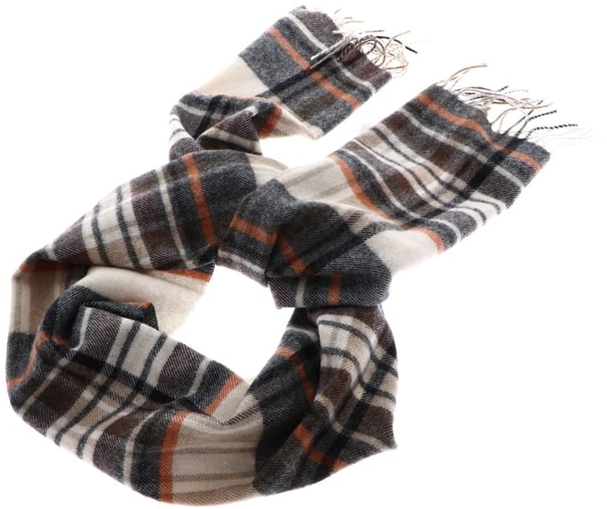 ROECKL sjaal Scottish Tartan Scarf Multi Beige veelkleurig