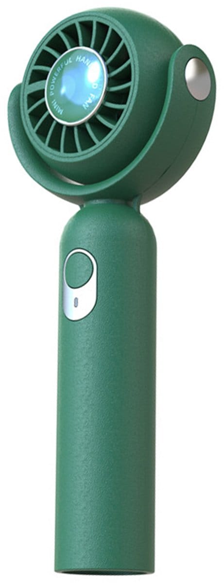 Mini-handventilator, stijlvol en oplaadbaar, met 2000mAh-accu, inclusief standaard en draagkoord