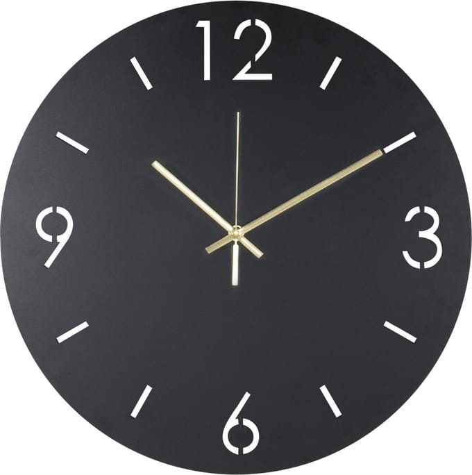 Spinder Design klok Time Ø 40 - Zwart - Staal