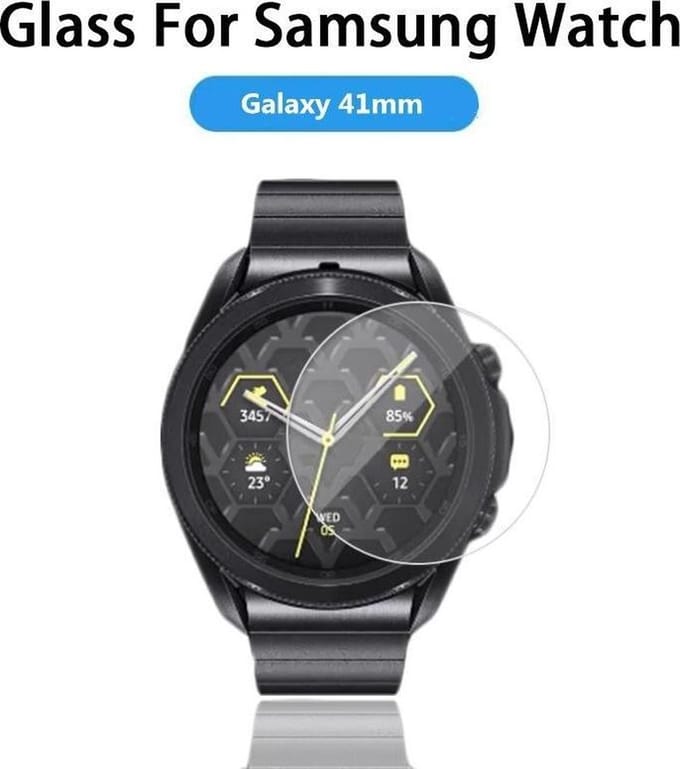 DrPhone Glas Screenprotector- Tempered Glass - Geschikt voor Galaxy Watch 3 41mm - Glazen Gehard Transparant 9H 2.5D - Screen