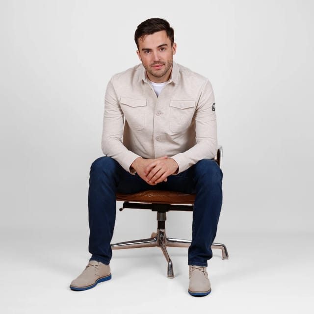 Heren Overshirt Andel - Zand Melange