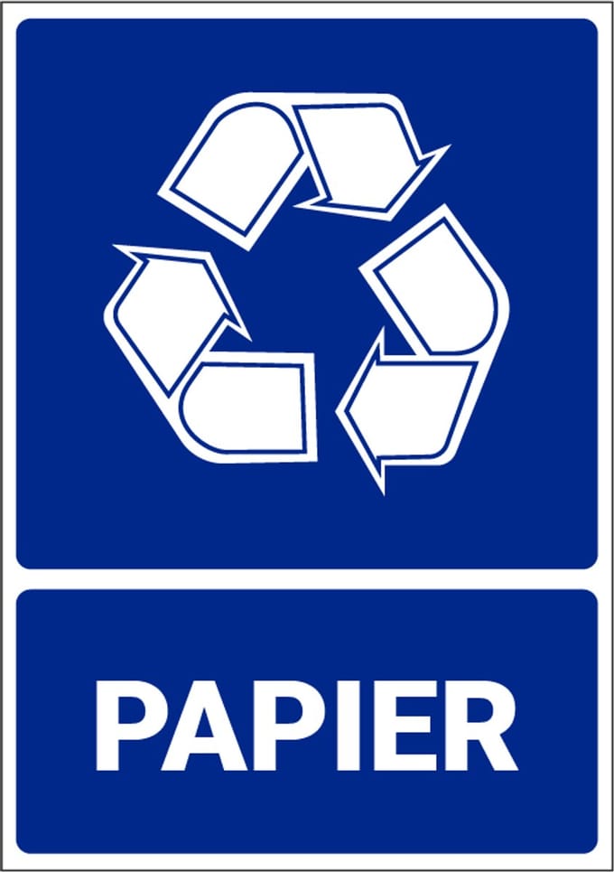 Afvalbord papier - kunststof 148 x 210 mm