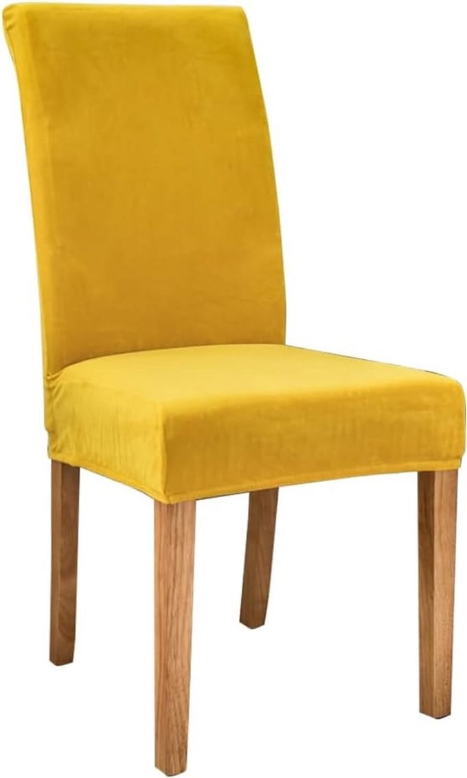 Rekbare Fluweel Stoelhoezen voor Eetkamerstoelen - 2 Stuks