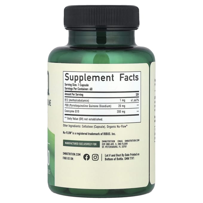 SM Nutrition, PQQ, 60 gélules