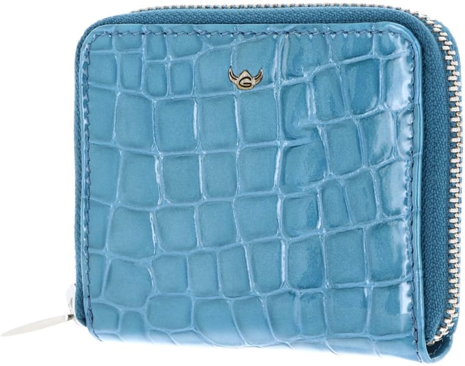 Golden Head Leren Portemonnee Cayenne RFID Protect Zipped Wallet Azure Blauw