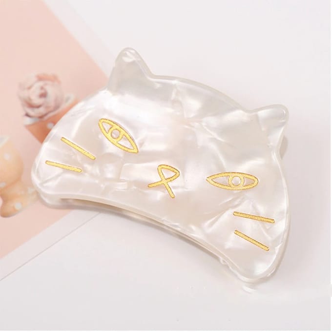 Kitty Haarklem - Hars Haarclip - Parelmoer Wit