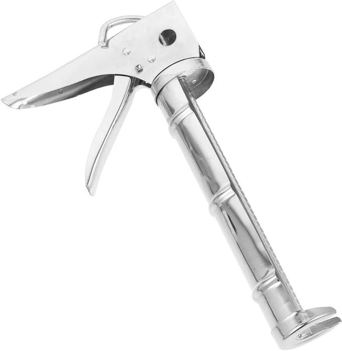 Kitspuit Siliconen - Kitpistool Afdichter - Afdichten Ramen - Druppelvrije Afwerking - 32 cm - Zilver