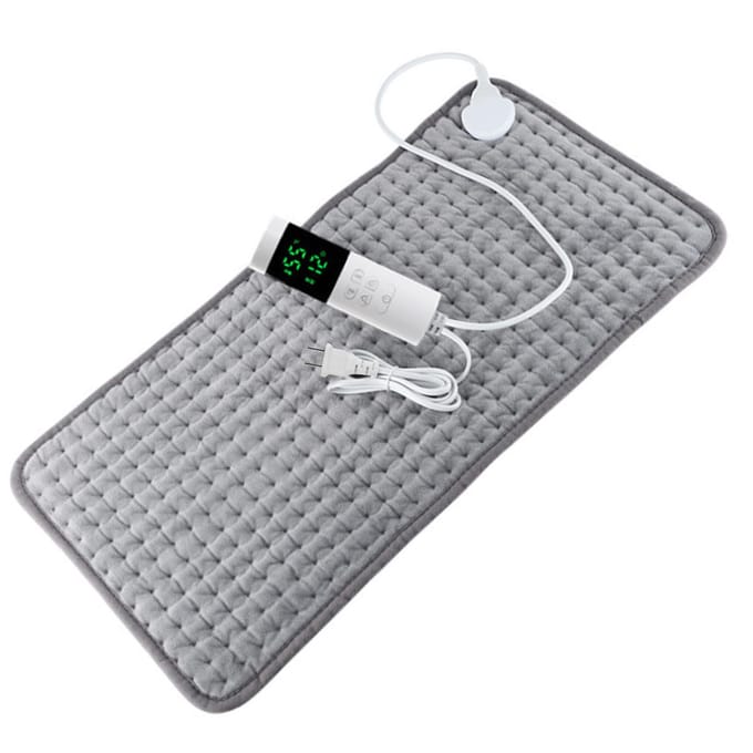 Verwarmingskussen Klein Multifunctioneel elektrisch verwarmd deken Digitaal display 12 niveaus Tijdsweergave gray