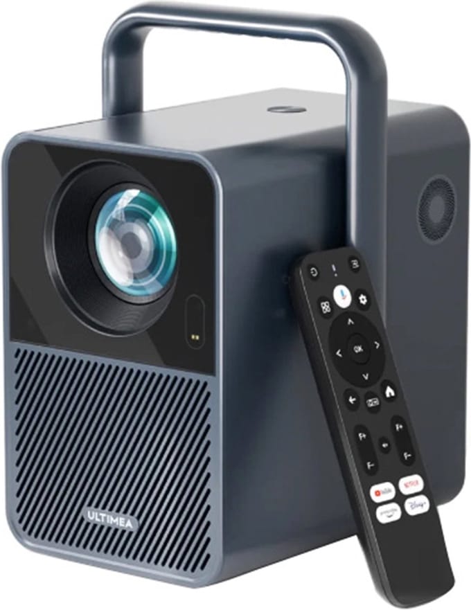 Ultimea Poseidon E40-projector, 1000 ANSI-lumen, 4K-decodering, Native 1080P, Dolby Audio, 2 x 10W-luidsprekers, WiFi 6