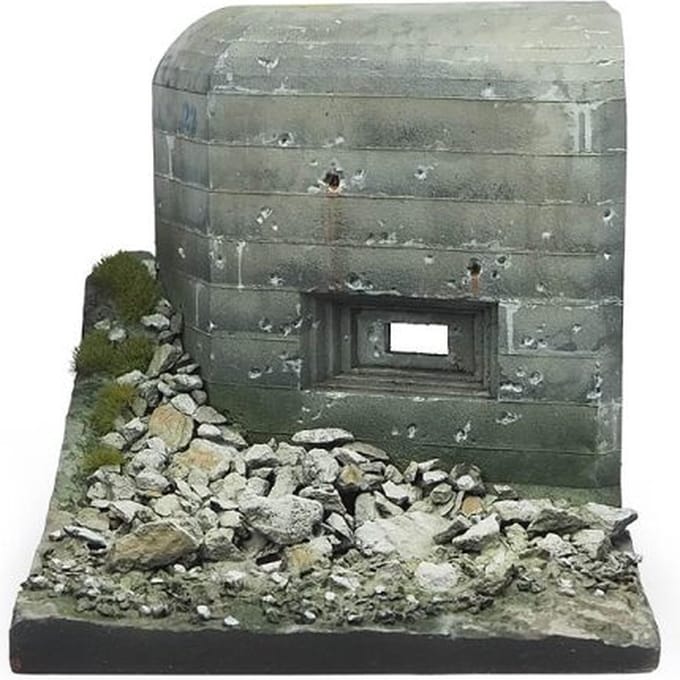 Vallejo Modelbouwpakket Diorama - SC012 WWII Bunker Diorama Plastic - 1:35 - Modelbouw