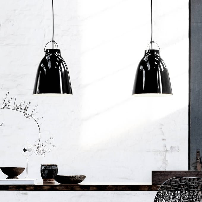 Fritz Hansen - Caravaggio BlackBlack hanglamp - P2=M - Kabellengte 3m - zwart