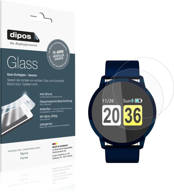 dipos – 2x Matte Pantserfolie geschikt voor Myria Fame | 9H Screenprotector