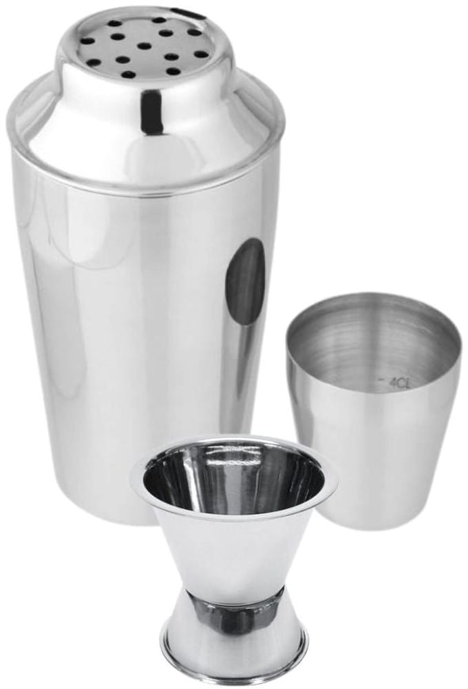 Set Cocktailshaker van roestvrij staal 400 ml en Alcoholmeter 2 cl en 4 cl Fackelmann Bar Concept