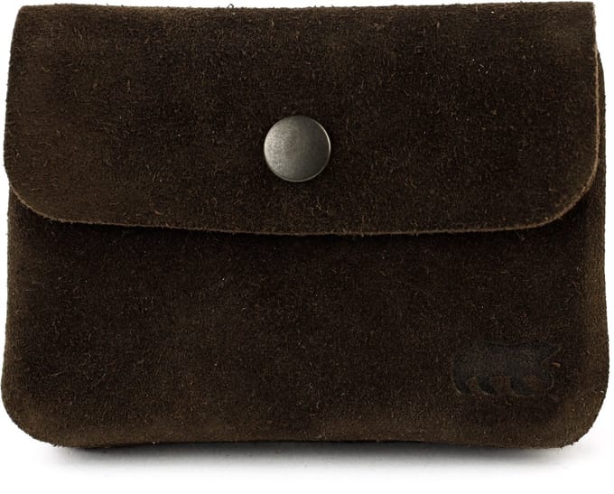 Bear Design Pietje Suede Leren Portemonneetje - Bruin