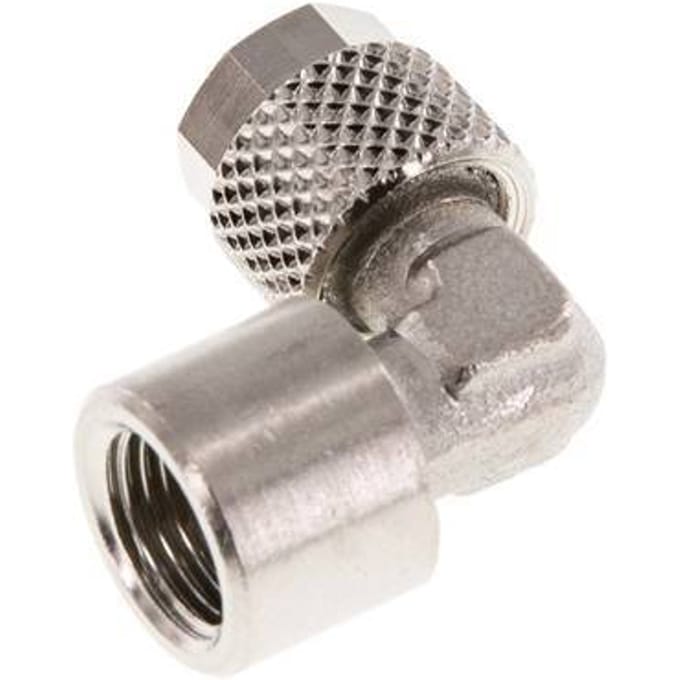 6x4 & G1/8'' Vernikkeld Messing L-Opsteekkoppeling Binnendraad [2 Stuks]