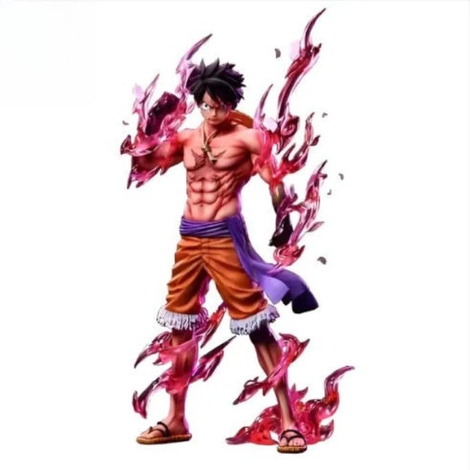 Figurines périphériques de l'anime One Piece, modèles de Luffy en pose debout Sakura flottante, figurines, décorations de bureau pour la maison brown