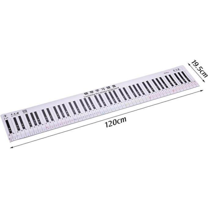 Vingerzetting Versie Piano Toetsenbord Oefenschema Blad 88 toetsen Noten + notenbalk X-04