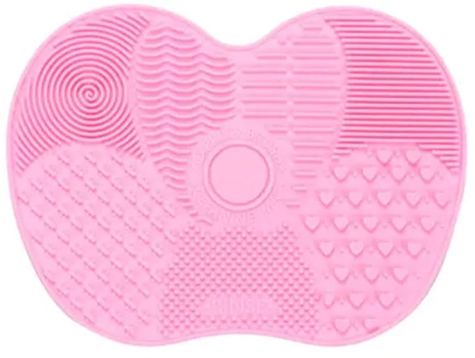 Aurgan - Siliconen make up borstel reiniger - Cleaning mat met noppen - Roze