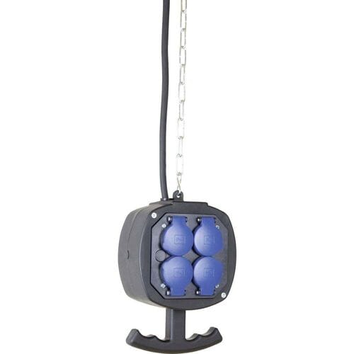AS Schwabe 60973 8-voudig Stopcontactsplitter Zwart, Blauw, Rood