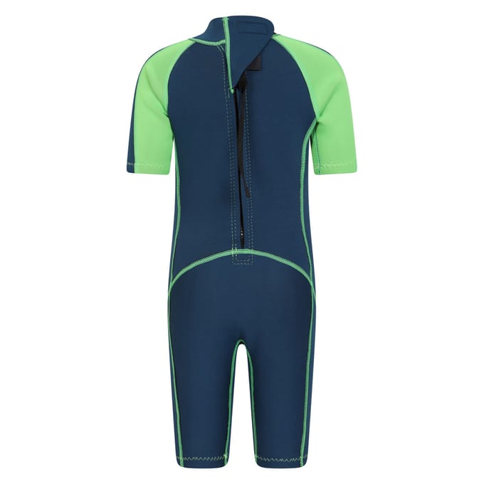 Mountain Warehouse Wetsuit met contrasterende panelen voor kinderen (Groen)