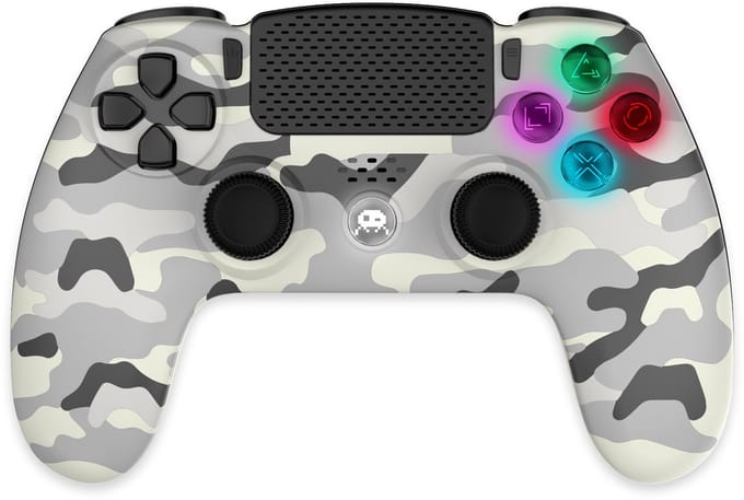 Freaks And Geeks Wireless Controller for PS4 with 3.5mm jack slot - LED - White Camo - Wireless Controller - Sony PlayStation 4