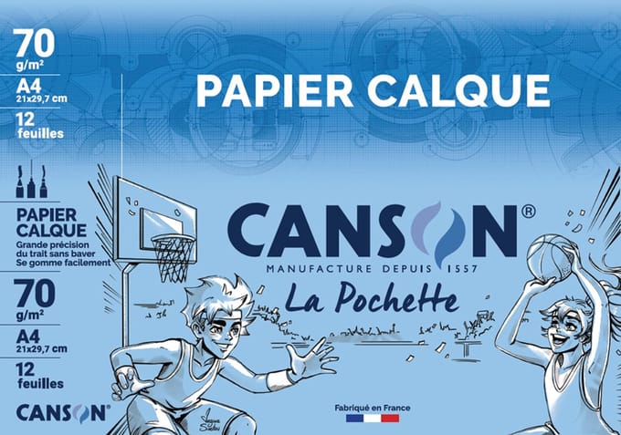 CANSON transparantpapier gesatineerd A4 70 g/m² - 12 vel