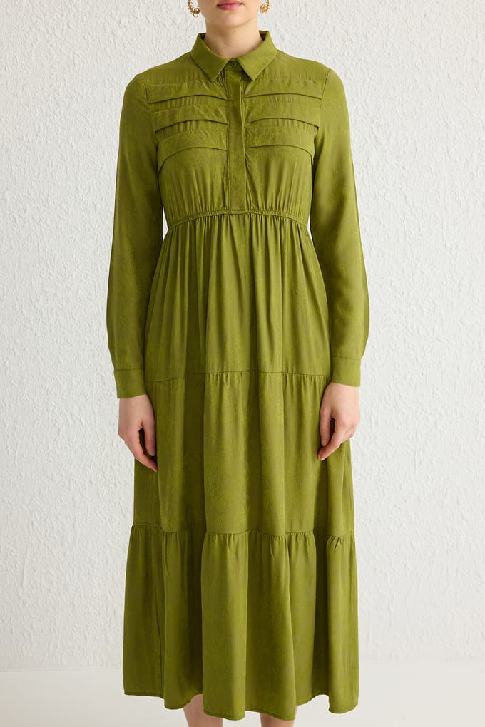 Damesjurken van Geblümt, lang, casual, relaxed model, bescheiden