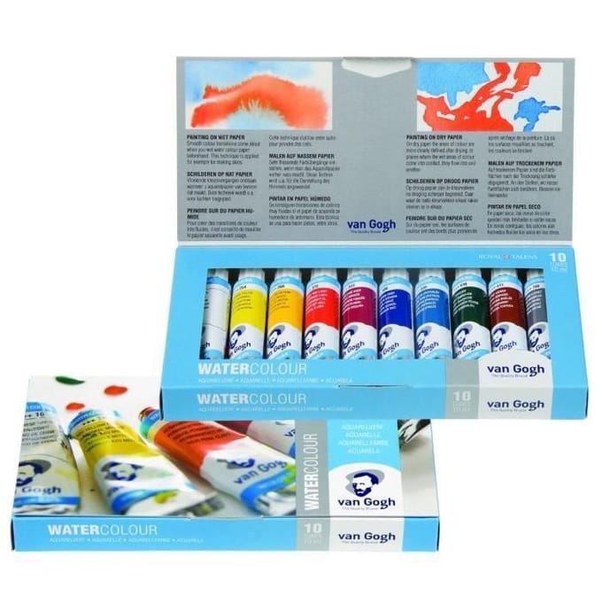 Van Gogh Aquarelverf set met 10 kleuren in tubes van 10 ml