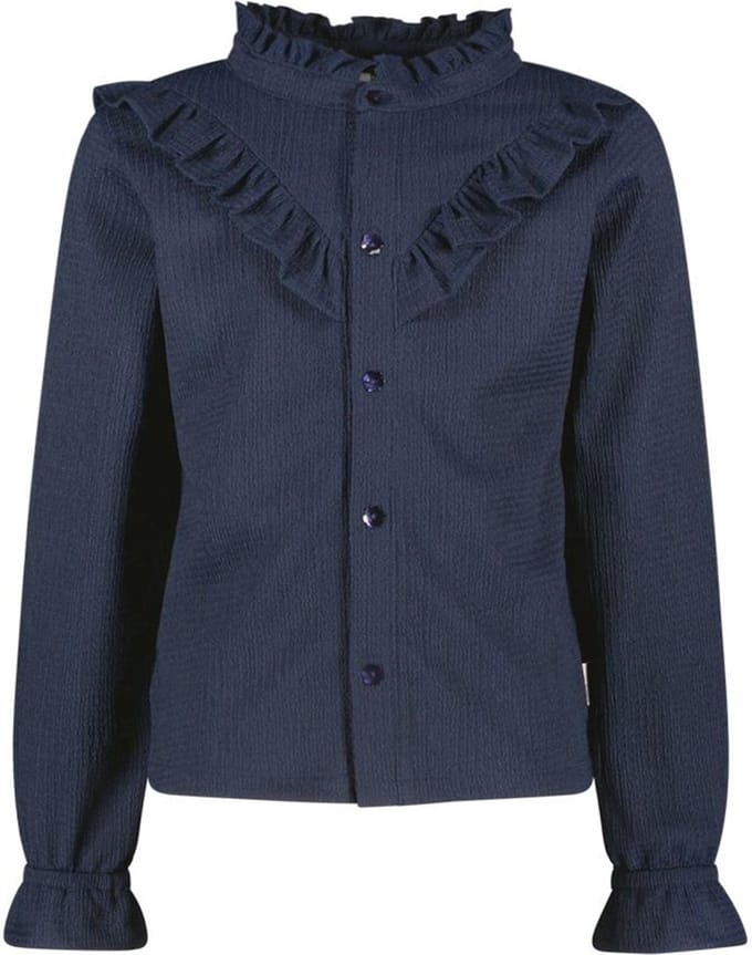 B.Nosy Meisjes blouse - Beau - Navy blauw