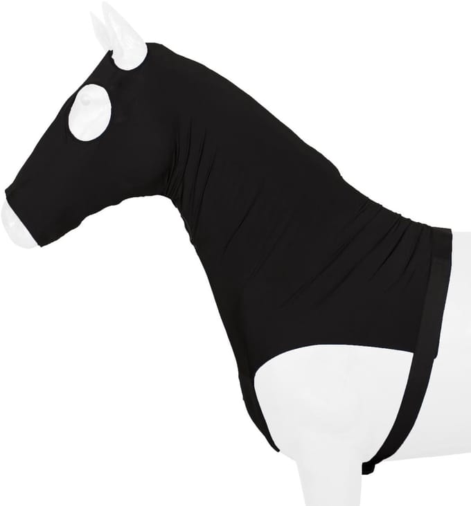 Pagony Elasto Hood - Paardendeken - Maat: M - Zwart - Polyamide