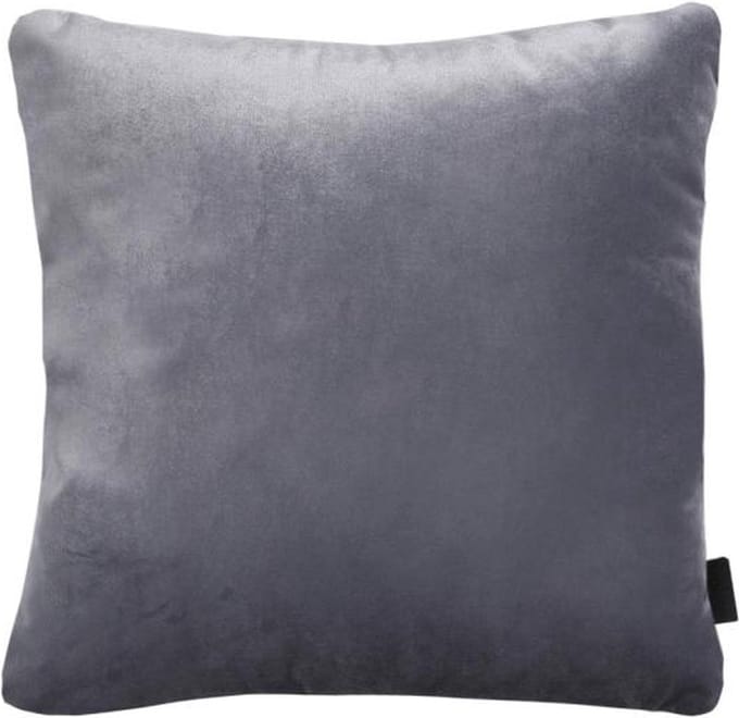 Madison sierkussen 45x45 Velvet grey full piping (p)