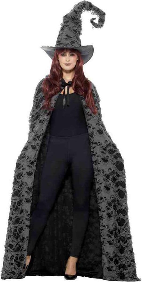 Smiffys - Deluxe Spellcaster Cape - Grijs
