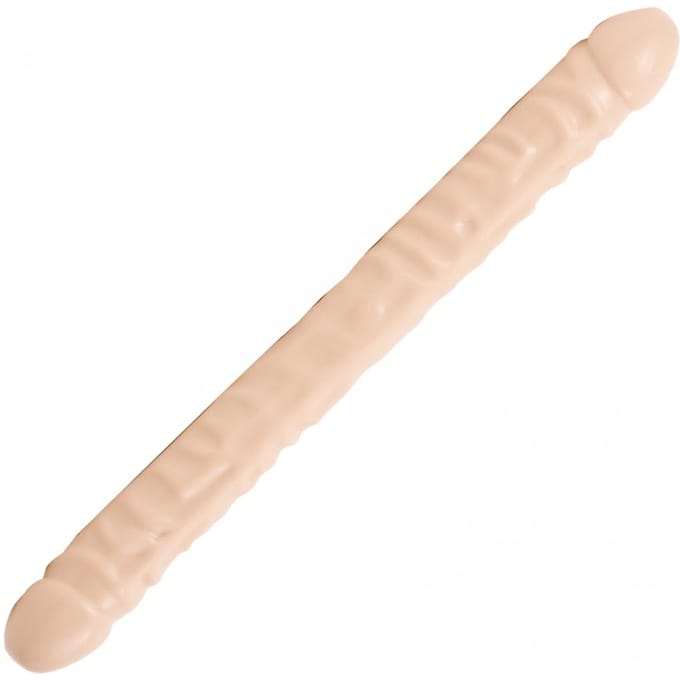 Dubbele Dildo 45 cm recht - Huidskleur