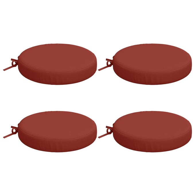 vidaXL - 4-Piece - Zitkussens - SOEST - 4 - st - 100% - Polyester - Rood - Ø - 40 - x - 7 - cm