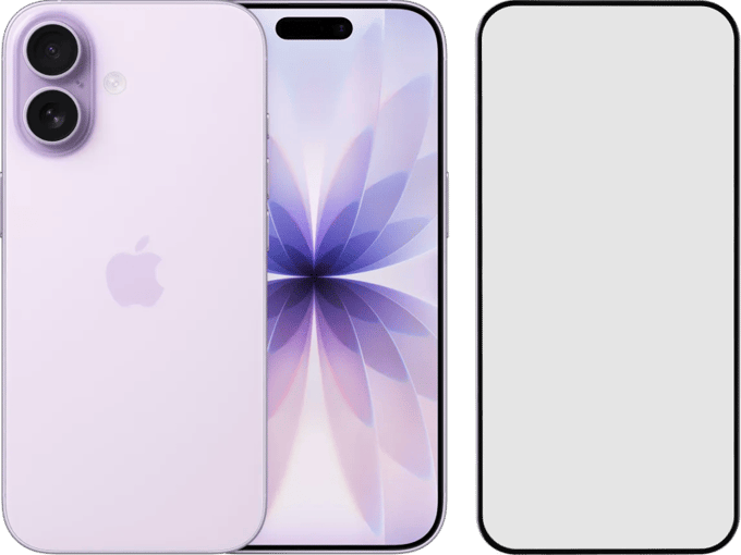 Apple iPhone 17 512GB Paars + BlueBuilt Screenprotector Glas