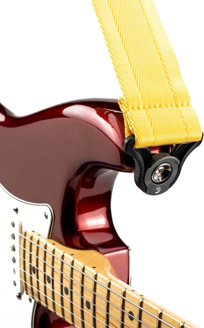 D'Addario 50BAL07 Auto-Lock Guitar Strap (Mellow Yellow) - Gitaarband