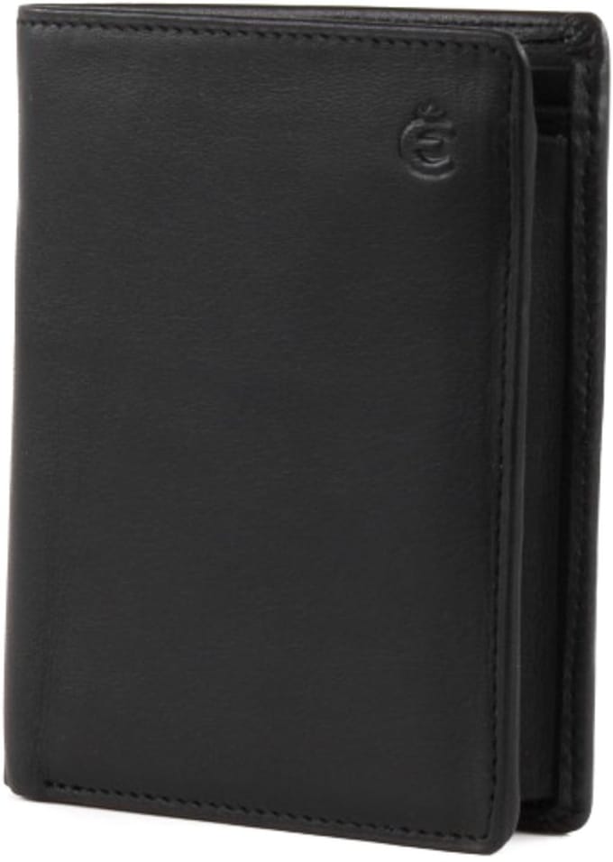 Esquire Leren Portemonnee Logo Leather Wallet Black Zwart