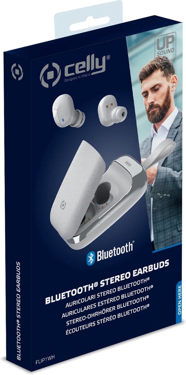 Headphones with Microphone Celly FLIP1WH