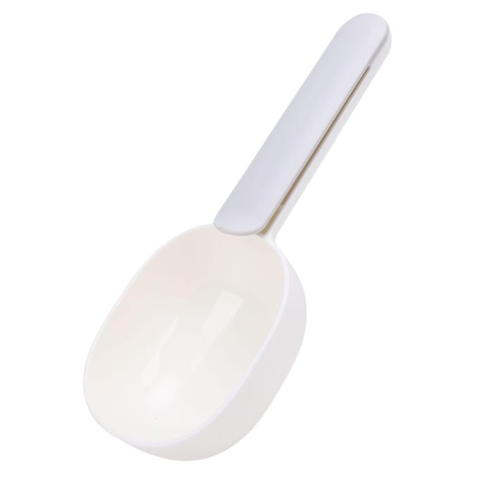 Hondenvoer Schep met Clip ABS Plastic Multifunctionele Hondenvoer Maatbeker voor Hond Kat white