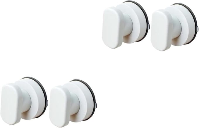Badkamer handgrepen - Veiligheidshandvatten - Extra stabiliteit - Zuignap bevestiging - 4 stuks - Wit