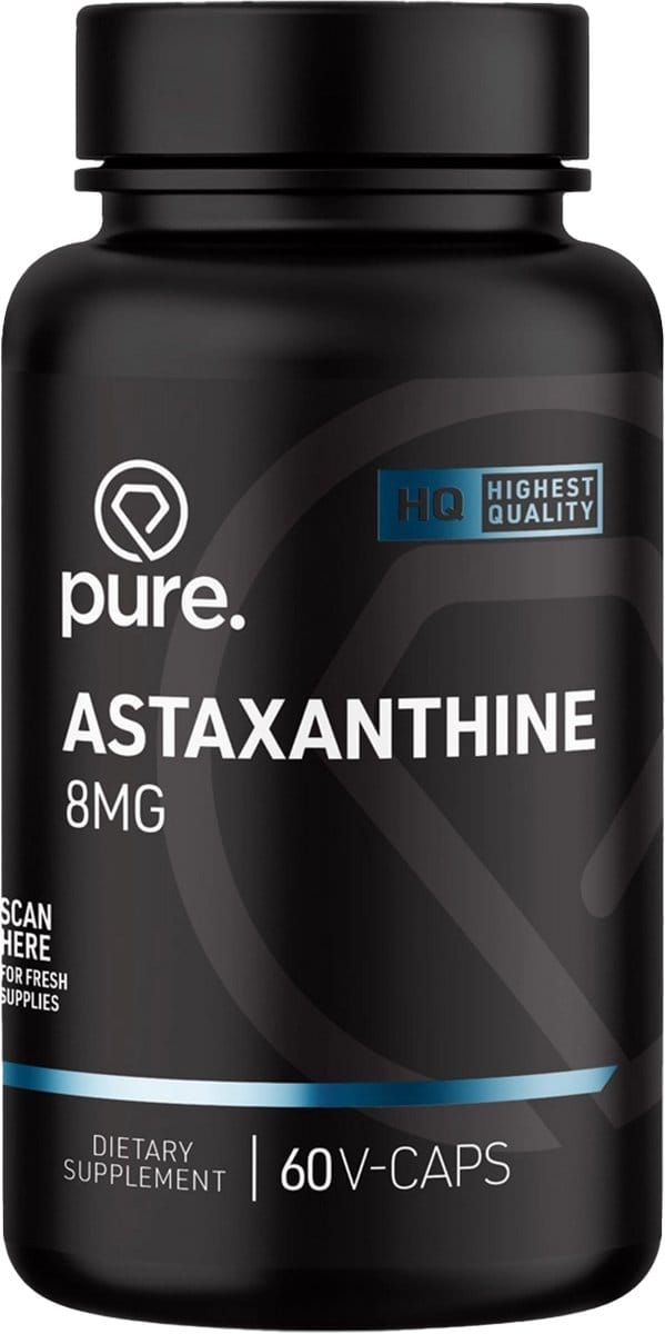 Pure. Astaxanthine - 60 v-caps - 8mg - vis en schaaldieren - vitamine supplement