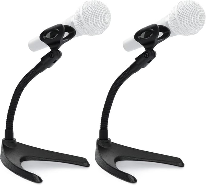 Verstelbare Microfoonstandaard met Zwanenhals - Low Profile Tafelstandaard voor Studio & Podcast